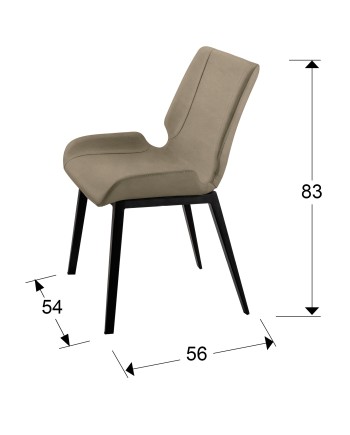 SILLA ·KIARA· NEGRO/BEIGE